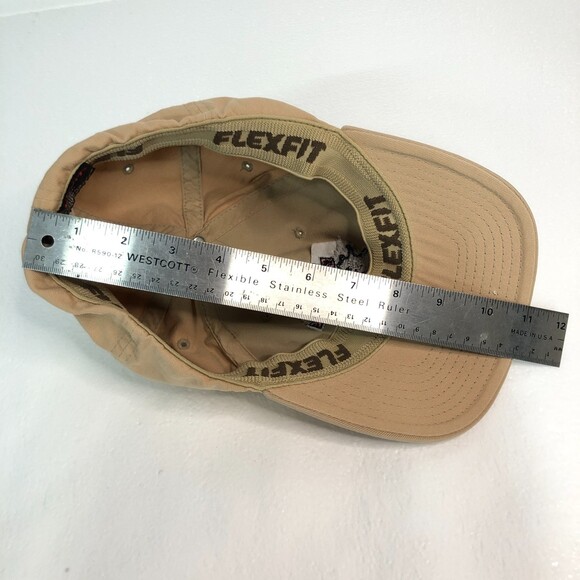 Flexfit Hat with The Bullet Hole on Front Khaki Small Medium - Picture 3 of 10